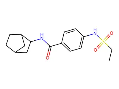 N-(3-bicyclo[2.2.1]heptanyl)-4-(ethylsulfonylamino)benzamide structure