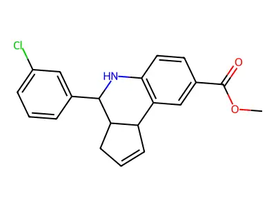 methyl 4-(3-chlorophenyl)-3a,4,5,9b-tetrahydro-3H-cyclopenta[c]quinoline-8-carboxylate structure