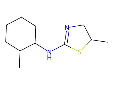 5-methyl-N-(2-methylcyclohexyl)-4,5-dihydro-1,3-thiazol-2-amine structure