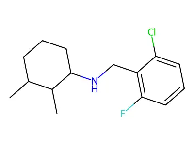 N-[(2-chloro-6-fluorophenyl)methyl]-2,3-dimethylcyclohexan-1-amine structure