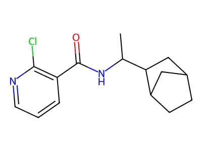 N-(1-{Bicyclo[2.2.1]heptan-2-YL}ethyl)-2-chloropyridine-3-carboxamide structure