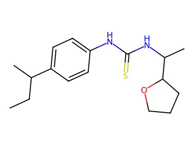 1-(4-Butan-2-ylphenyl)-3-[1-(oxolan-2-yl)ethyl]thiourea structure