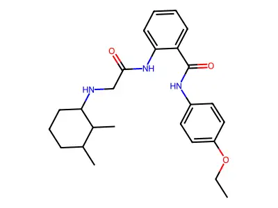 2-[[2-[(2,3-dimethylcyclohexyl)amino]acetyl]amino]-N-(4-ethoxyphenyl)benzamide structure