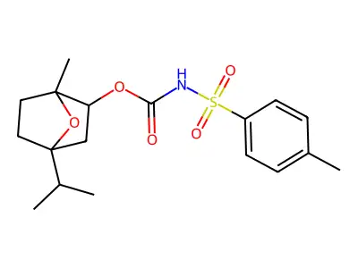 4-isopropyl-1-methyl-7-oxabicyclo[2.2.1]hept-2-yl N-[(4-methylphenyl)sulfonyl]carbamate structure