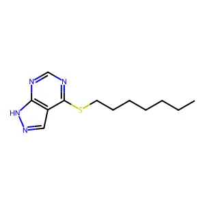 4-(heptylsulfanyl)-1H-pyrazolo[3,4-d]pyrimidine structure