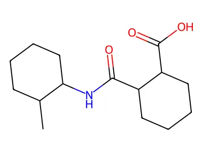 2-[(2-Methylcyclohexyl)carbamoyl]cyclohexane-1-carboxylic acid structure