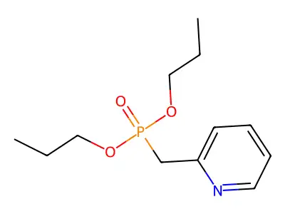 Phosphonic acid, 2-pyridylmethyl-, dipropyl ester structure
