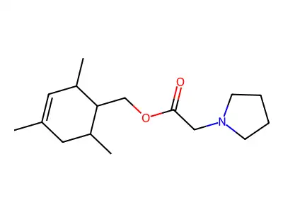 (2,4,6-Trimethylcyclohex-3-en-1-yl)methyl pyrrolidin-1-ylacetate structure