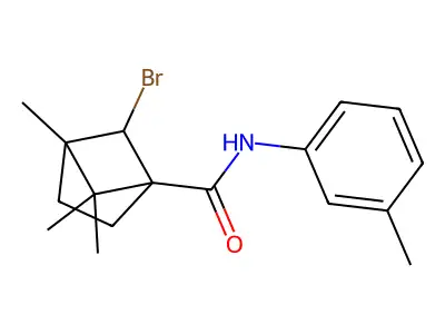 6-bromo-4,5,5-trimethyl-N-(3-methylphenyl)bicyclo[2.1.1]hexane-1-carboxamide structure