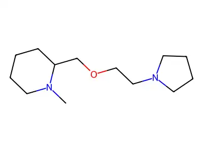 Piperidine, 1-methyl-2-((2-(1-pyrrolidinyl)ethoxy)methyl)- structure