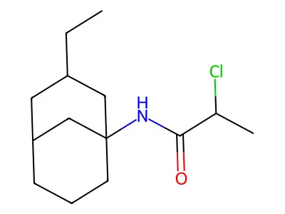 2-Chloro-N-(3-ethyl-1-bicyclo[3.3.1]nonanyl)propanamide structure