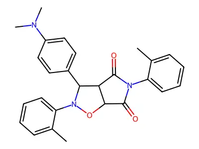3-(4-(dimethylamino)phenyl)-2,5-di-o-tolyldihydro-2H-pyrrolo[3,4-d]isoxazole-4,6(5H,6aH)-dione structure