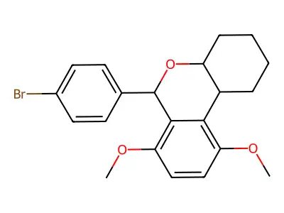 6-(4-bromophenyl)-7,10-dimethoxy-2,3,4,4a,6,10b-hexahydro-1H-benzo[c]chromene structure