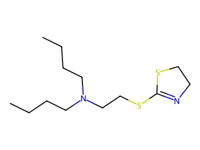 2-Thiazoline, 2-((2-(dibutylamino)ethyl)thio)- structure