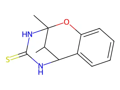 2,11-dimethyl-2,3,5,6-tetrahydro-4H-2,6-methano-1,3,5-benzoxadiazocine-4-thione structure