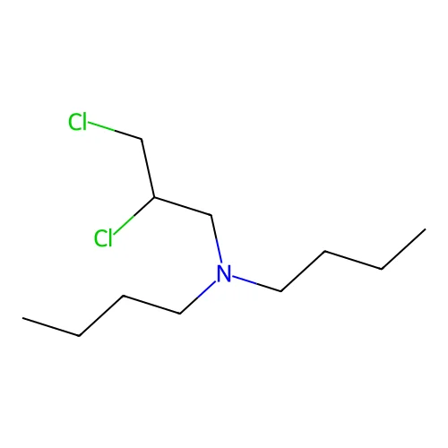 N-butyl-N-(2,3-dichloropropyl)butan-1-amine structure