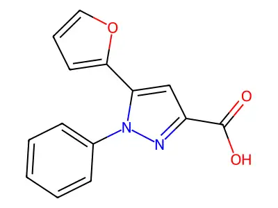 5-(2-Furyl)-1-phenyl-1H-pyrazole-3-carboxylic acid structure