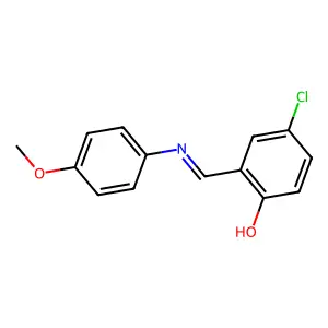 Phenol, 4-chloro-2-[[(4-methoxyphenyl)imino]methyl]- structure