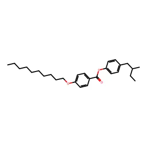 Benzoic acid, 4-(decyloxy)-, 4-(2-methylbutyl)phenyl ester structure