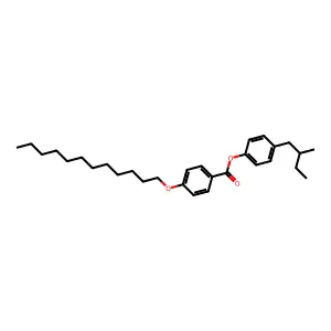 Benzoic acid, 4-(dodecyloxy)-, 4-(2-methylbutyl)phenyl ester structure
