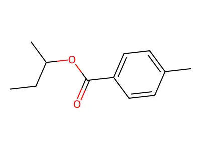 Benzoic acid, 4-methyl-, 1-methylpropyl ester structure