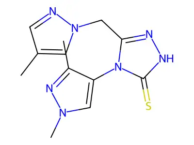 4-(1,3-dimethylpyrazol-4-yl)-3-[(4-methylpyrazol-1-yl)methyl]-1H-1,2,4-triazole-5-thione structure