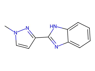 2-(1-methyl-1H-pyrazol-3-yl)-1H-benzimidazole structure