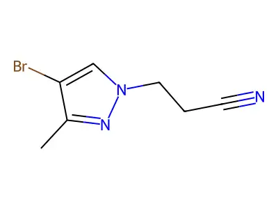 3-(4-bromo-3-methyl-1H-pyrazol-1-yl)propanenitrile structure