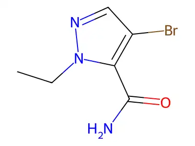 4-bromo-1-ethyl-1H-pyrazole-5-carboxamide structure