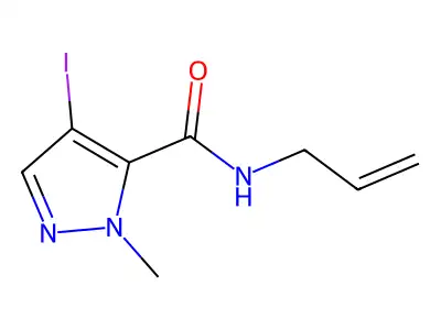 N-allyl-4-iodo-1-methyl-1H-pyrazole-5-carboxamide structure