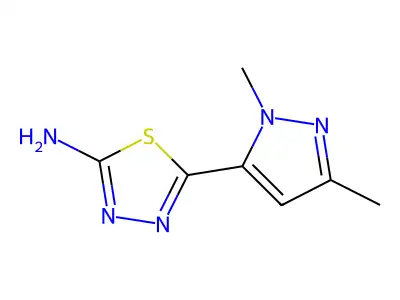 5-(1,3-dimethyl-1H-pyrazol-5-yl)-1,3,4-thiadiazol-2-amine structure
