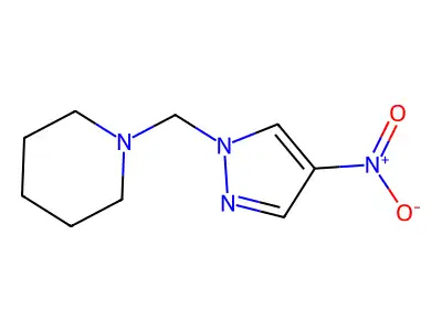 1-[(4-Nitropyrazol-1-yl)methyl]piperidine structure