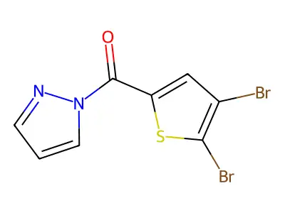 (4,5-Dibromothiophen-2-yl)-pyrazol-1-ylmethanone structure