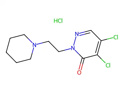 3(2H)-Pyridazinone, 4,5-dichloro-2-(2-(1-piperidinyl)ethyl)-, monohydrochloride structure