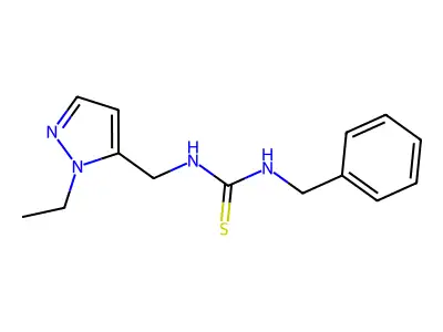1-Benzyl-3-[(2-ethylpyrazol-3-yl)methyl]thiourea structure