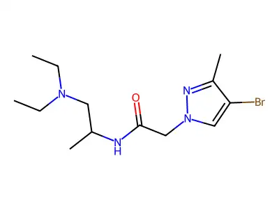 2-(4-bromo-3-methylpyrazol-1-yl)-N-[1-(diethylamino)propan-2-yl]acetamide structure