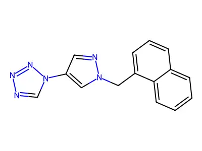 1-[1-(Naphthalen-1-ylmethyl)pyrazol-4-yl]tetrazole structure