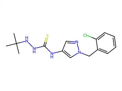 1-(Tert-butylamino)-3-[1-[(2-chlorophenyl)methyl]pyrazol-4-yl]thiourea structure