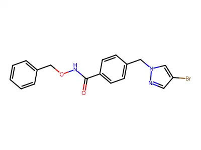 4-[(4-bromopyrazol-1-yl)methyl]-N-phenylmethoxybenzamide structure