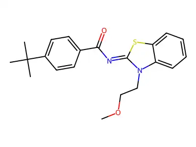 (Z)-4-(tert-butyl)-N-(3-(2-methoxyethyl)benzo[d]thiazol-2(3H)-ylidene)benzamide structure