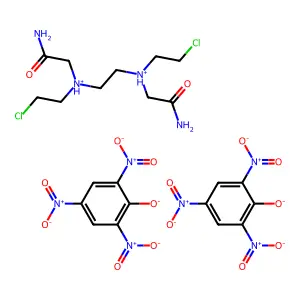 Acetamide, 2,2'-(ethylenebis((2-chloroethyl)imino))bis-, dipicrate structure
