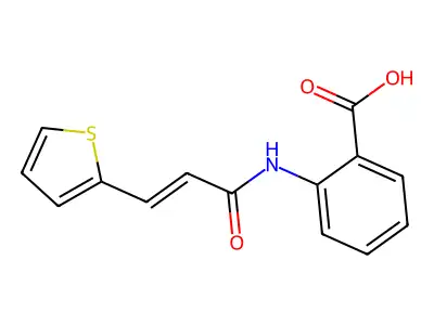 2-(3-Thiophen-2-ylprop-2-enoylamino)benzoic acid structure