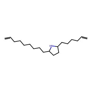 2-(5-Hexenyl)-5-(8-nonenyl)pyrrolidine structure