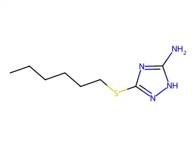 1H-1,2,4-Triazol-3-amine, 5-(hexylthio)- structure