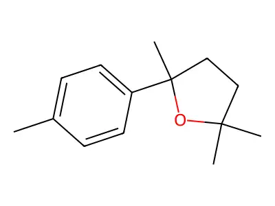 2,2,5-Trimethyl-5-P-tolyl-tetrahydro-furan structure
