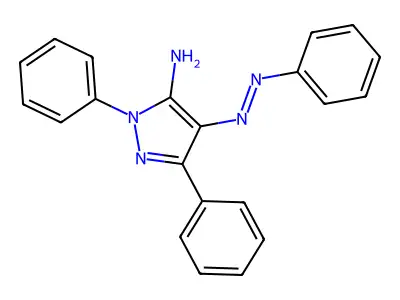 1,3-diphenyl-4-(phenyldiazenyl)-1H-pyrazol-5-ylamine structure