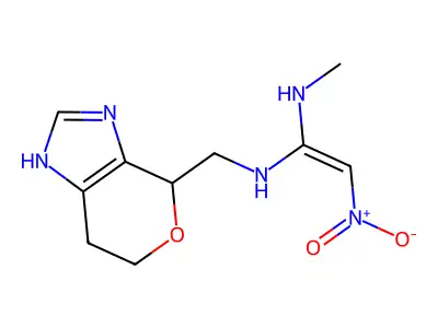 N-Methyl-2-nitro-N'-((1,4,6,7-tetrahydropyrano(3,4-d)imidazol-4-yl)methyl)-1,1-ethenediamine structure