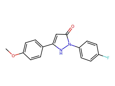 1-(4-fluorophenyl)-3-(4-methoxyphenyl)-1H-pyrazol-5-ol structure