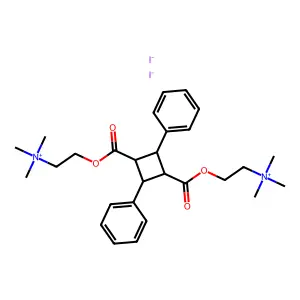 Choline iodide, diester with truxillic acid structure