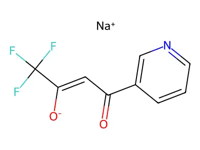 Sodium 1,1,1-trifluoro-4-oxo-4-(pyridin-3-yl)but-2-en-2-olate structure